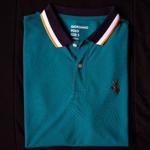 Giordano Embroidery Short-Sleeve Polo Shirt